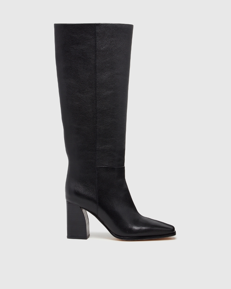 Faye Boot - Black Leather